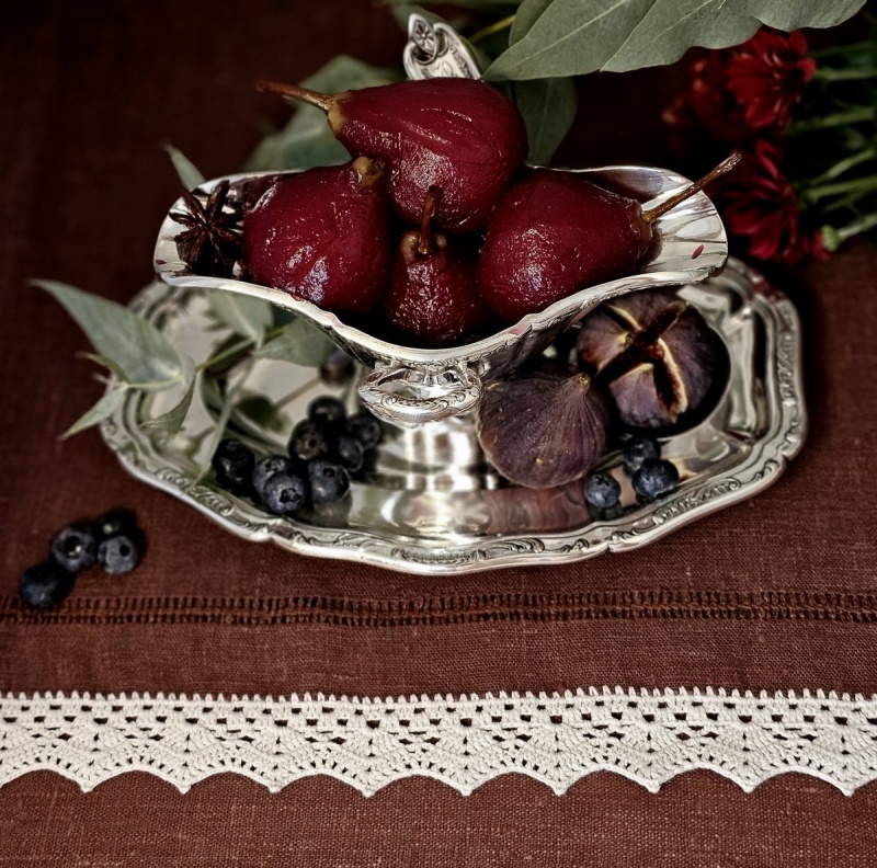 Полотенце кухонное лён марсала
